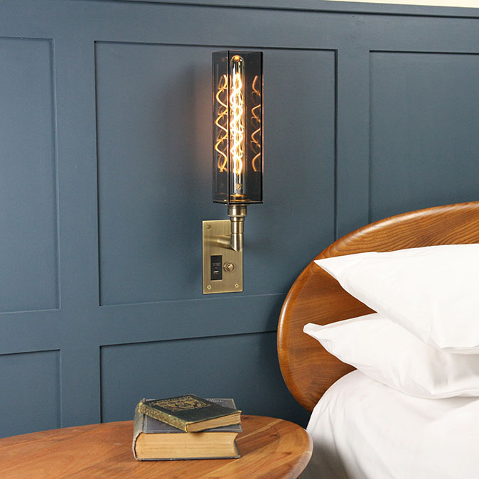 Ambassador Wall Light smoked glasss