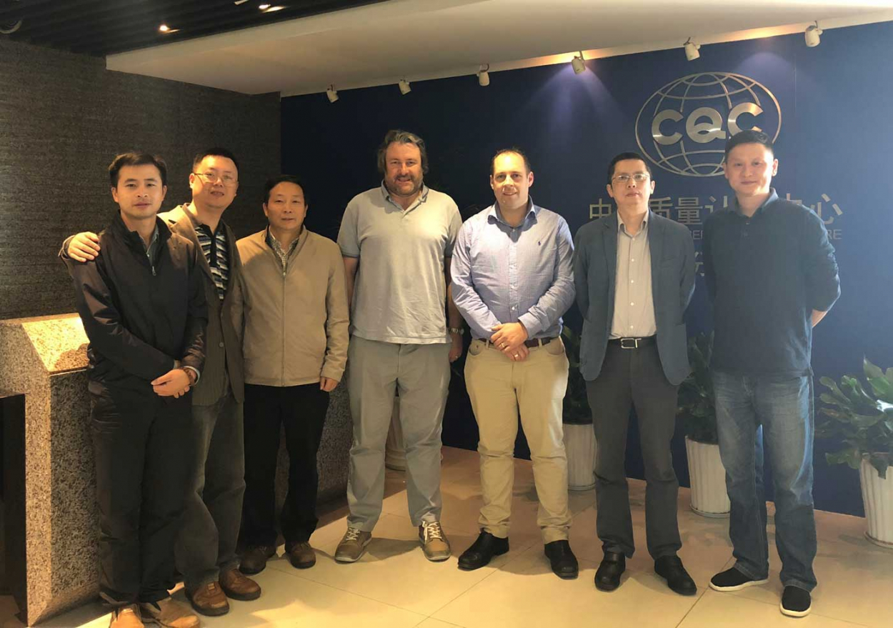 From left to right: Zhangfeng Zheng, director of the CQC, Chen Liu (CQC), Guangcheng Zhang, deputy director CQC, Mark Curtis, Focus SB&rsquo;s technical manager, Duncan Ray, Focus SB&rsquo;s NPI manager, Mark Tang, Kursel Ltd and Mr Yu, Hangzhou branch director CQC.