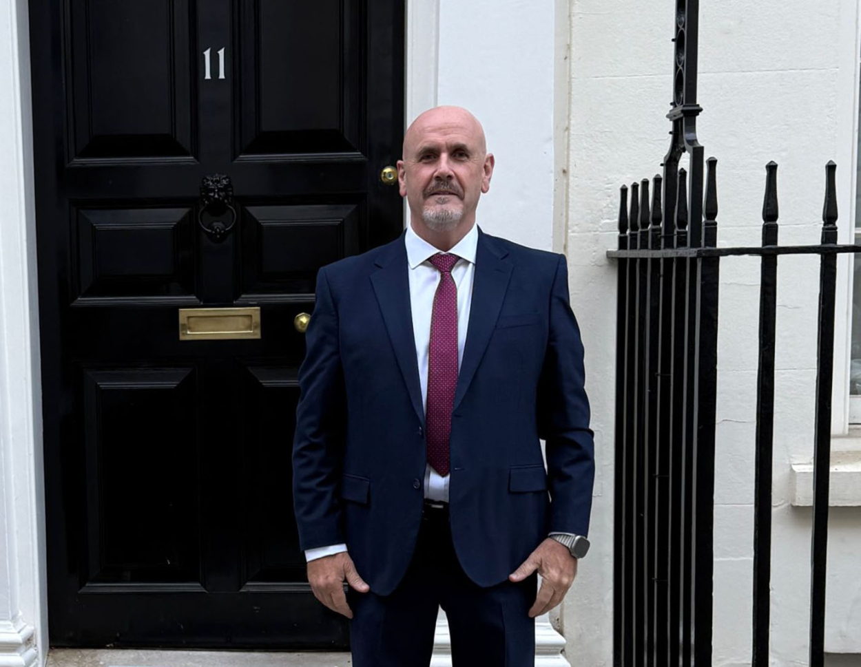 Managing Director, Ciaran Mitchell outside Number 11 Downing Street  proudly represents Focus SB and British Manufacturing at a Make UK private reception hosted by Chancellor of the Exchequer, Rachel Reeves to mark National Manufacturing Day.